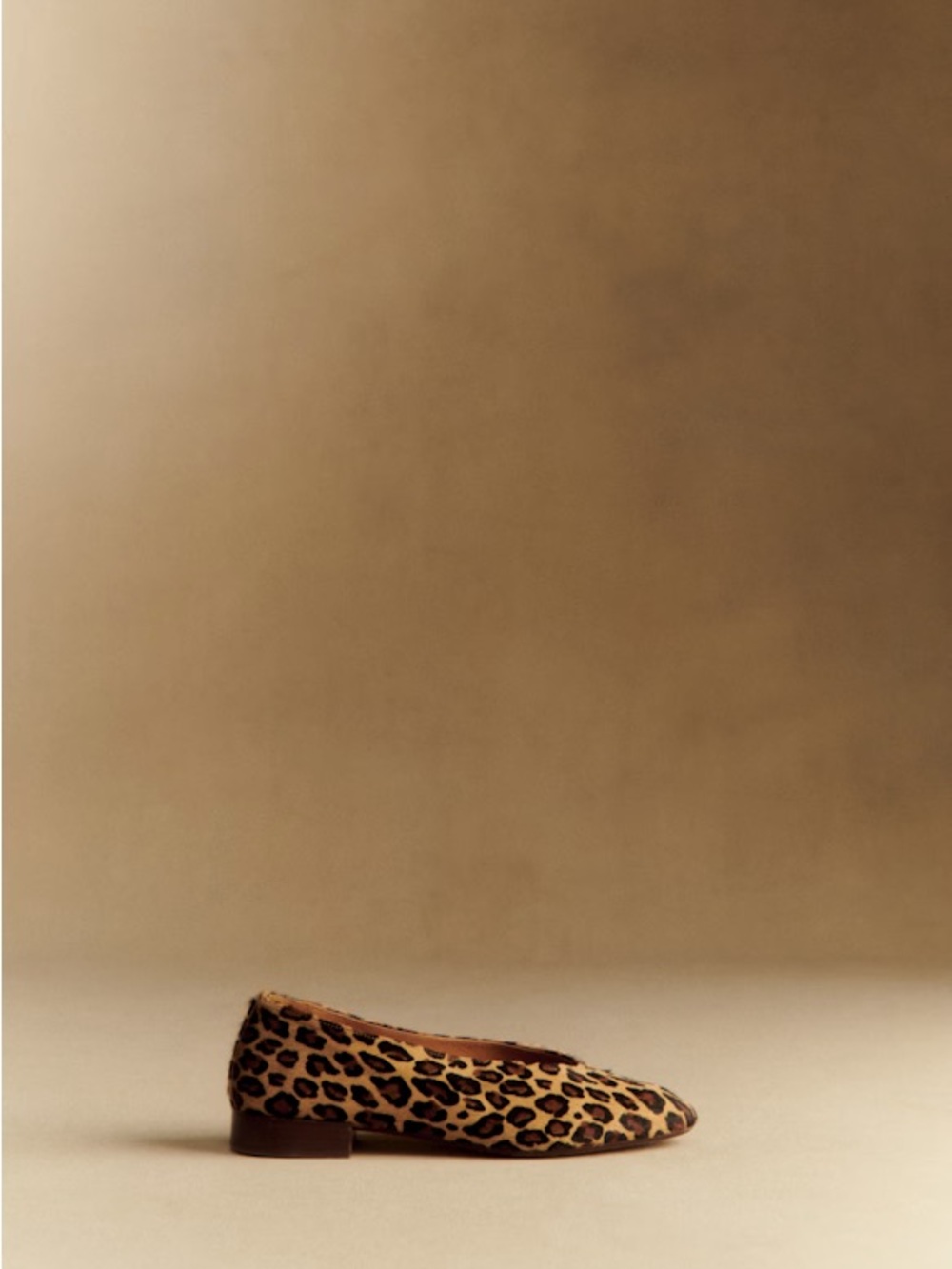SÉZANE MATILDA LOW BALLET FLATS Leopard Print Brown/Black - Picture 8 of 14